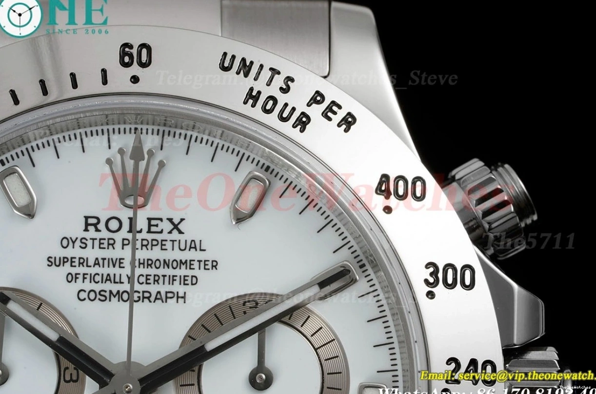 SS White WF Dial Daytona A7750 316L 116520 SS 0424